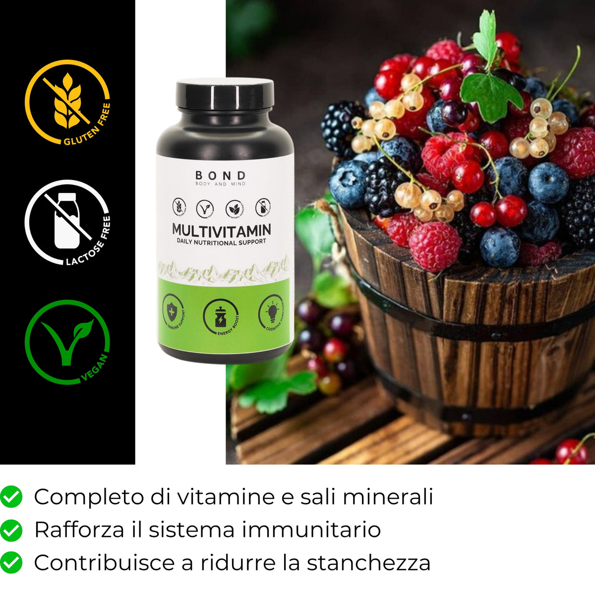 Multivitaminico BOND – integratore di vitamine e minerali