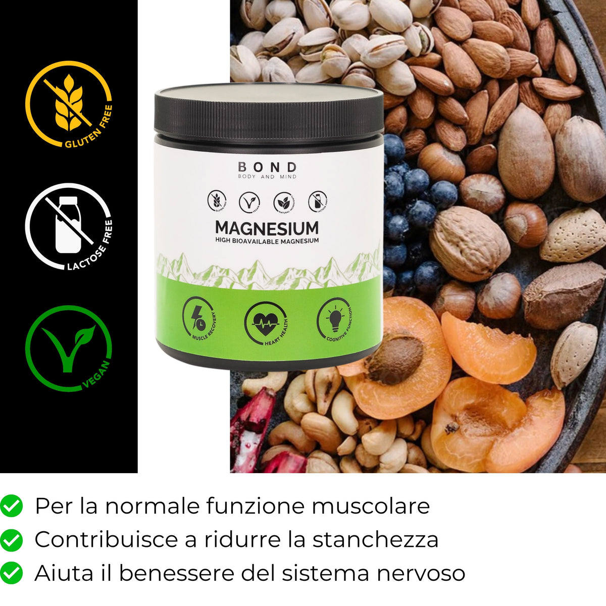 Magnesio BOND – integratore alimentare in polvere