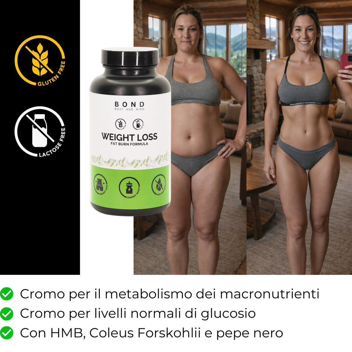 BOND Weight Loss Formula – with chromium, HMB and Coleus forskohlii